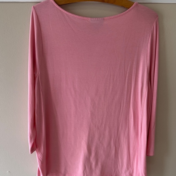 Bundle of 2 J. Jill Wearever Collection Soft Pink & Black 3/4 Sleeve Top - Picture 4 of 7